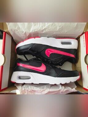 NIB Nike Air Max SC SE Black Very Berry Pink Sneaker Youth 6.5 / Womens 8